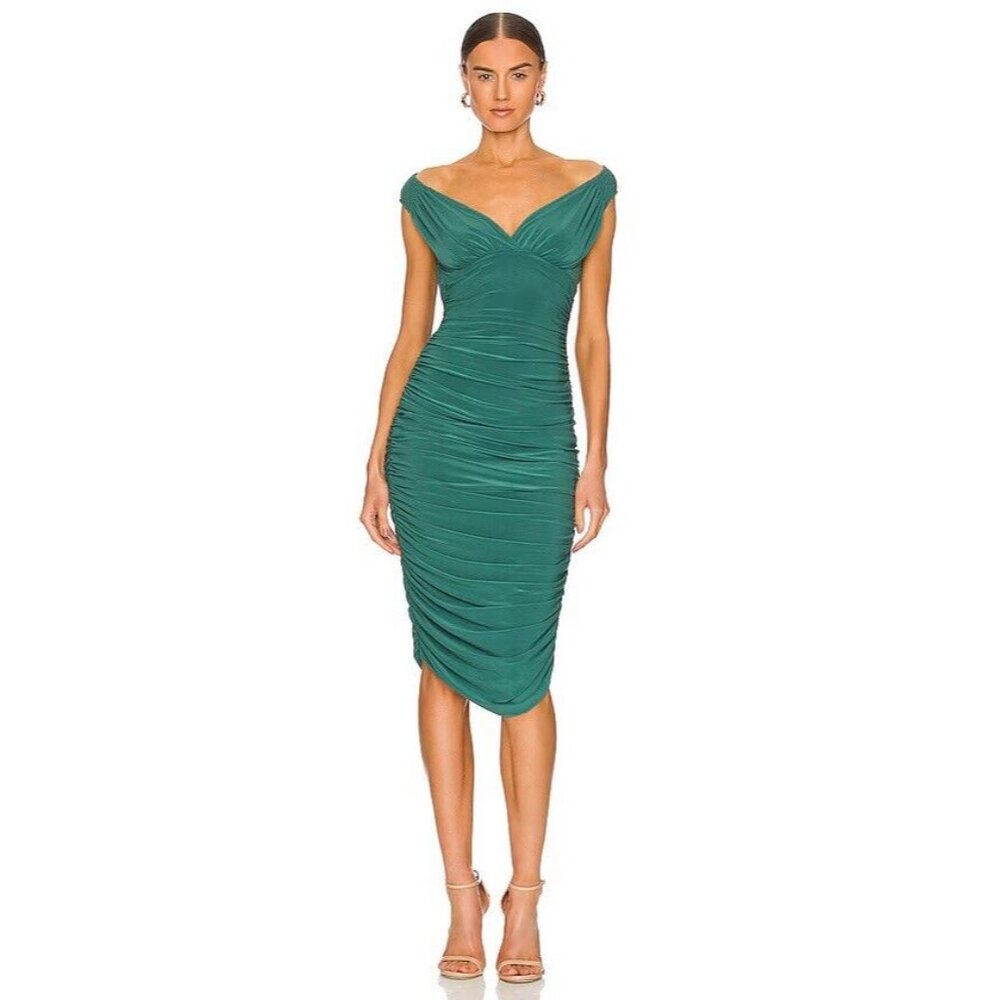 Norma Kamali x REVOLVE Tara Dress Mountain Green